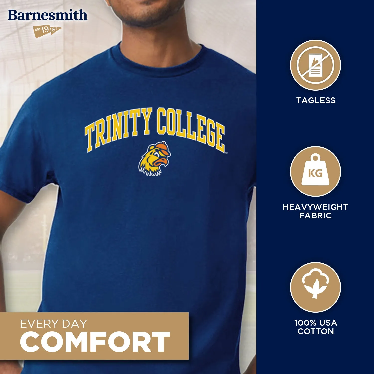 Trinity College Spirit T-Shirt (Navy) sold by Barnesmith product image thumbnail 3