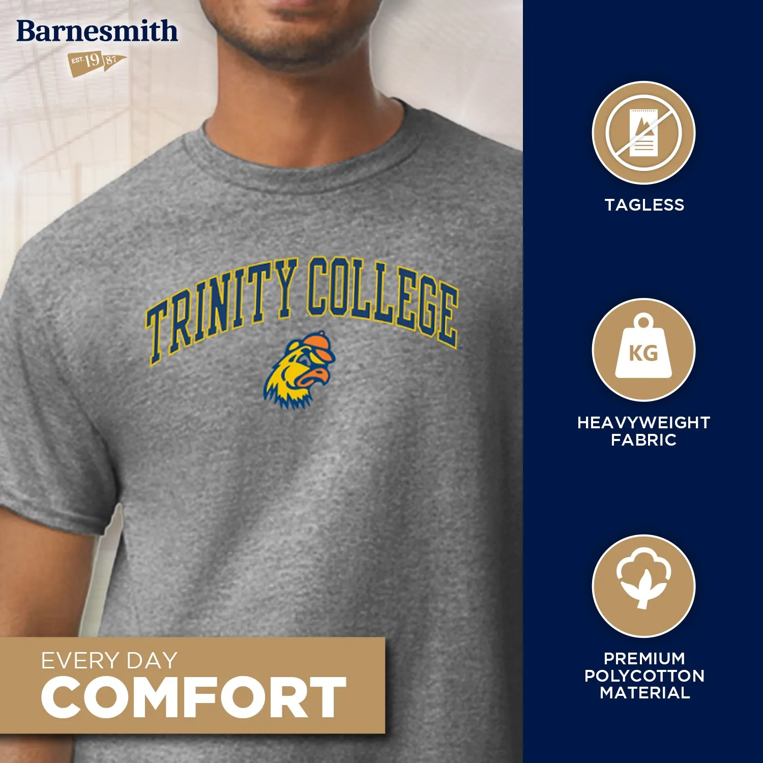Trinity College Spirit T-Shirt (Charcoal Grey) sold by Barnesmith product image thumbnail 3
