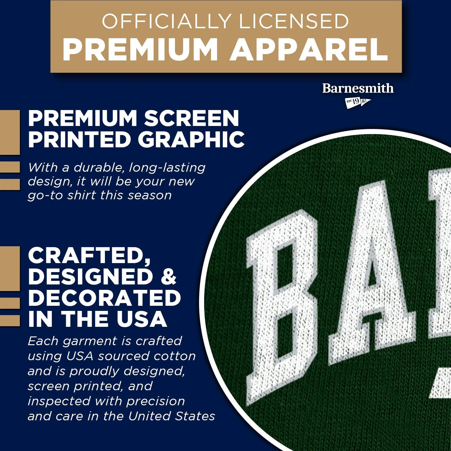 Babson College Spirit T-Shirt (Green) sold by Barnesmith product image thumbnail 4
