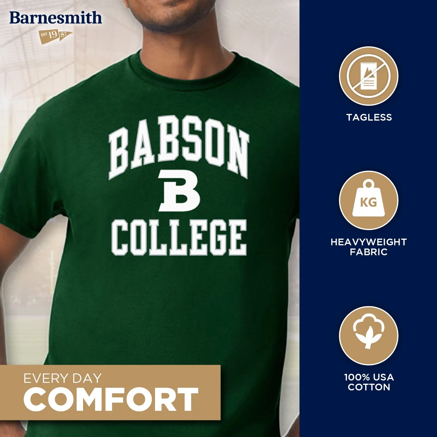 Babson College Spirit T-Shirt (Green) sold by Barnesmith product image thumbnail 3