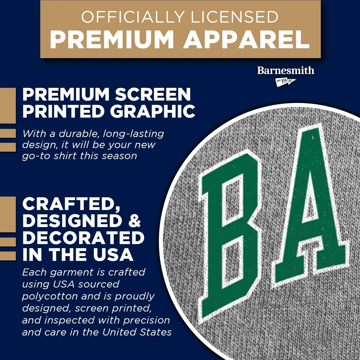 Babson College Spirit T-Shirt (Charcoal Grey) sold by Barnesmith product image thumbnail 4