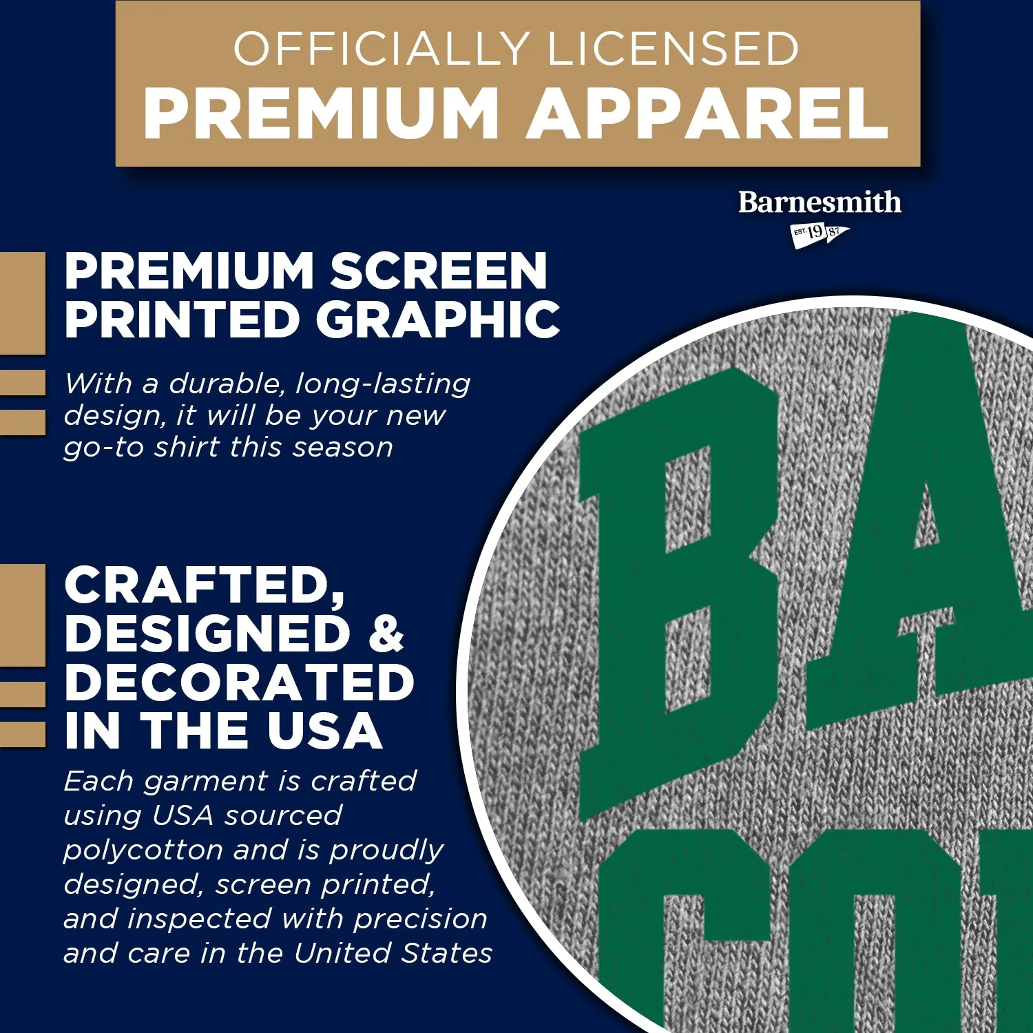Babson College Classic T-Shirt (Charcoal Grey) sold by Barnesmith product image thumbnail 4