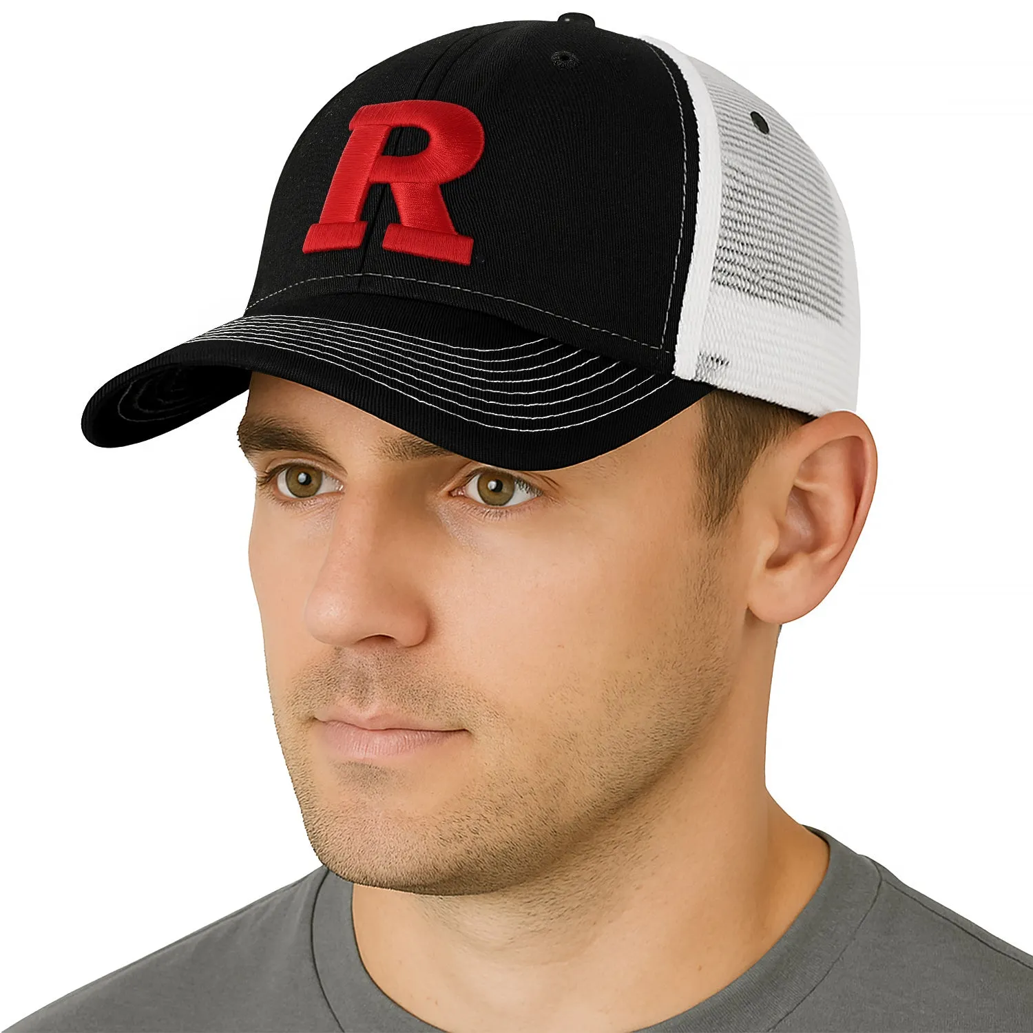 Rutgers University Sideline Trucker Hat One-Size (Black/White) sold by Barnesmith product image thumbnail 2