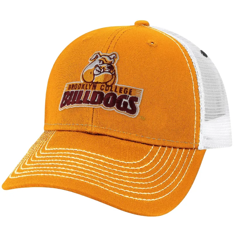 Brooklyn College Sideline Trucker Hat One-Size (Autumn Blaze/White) sold by Barnesmith