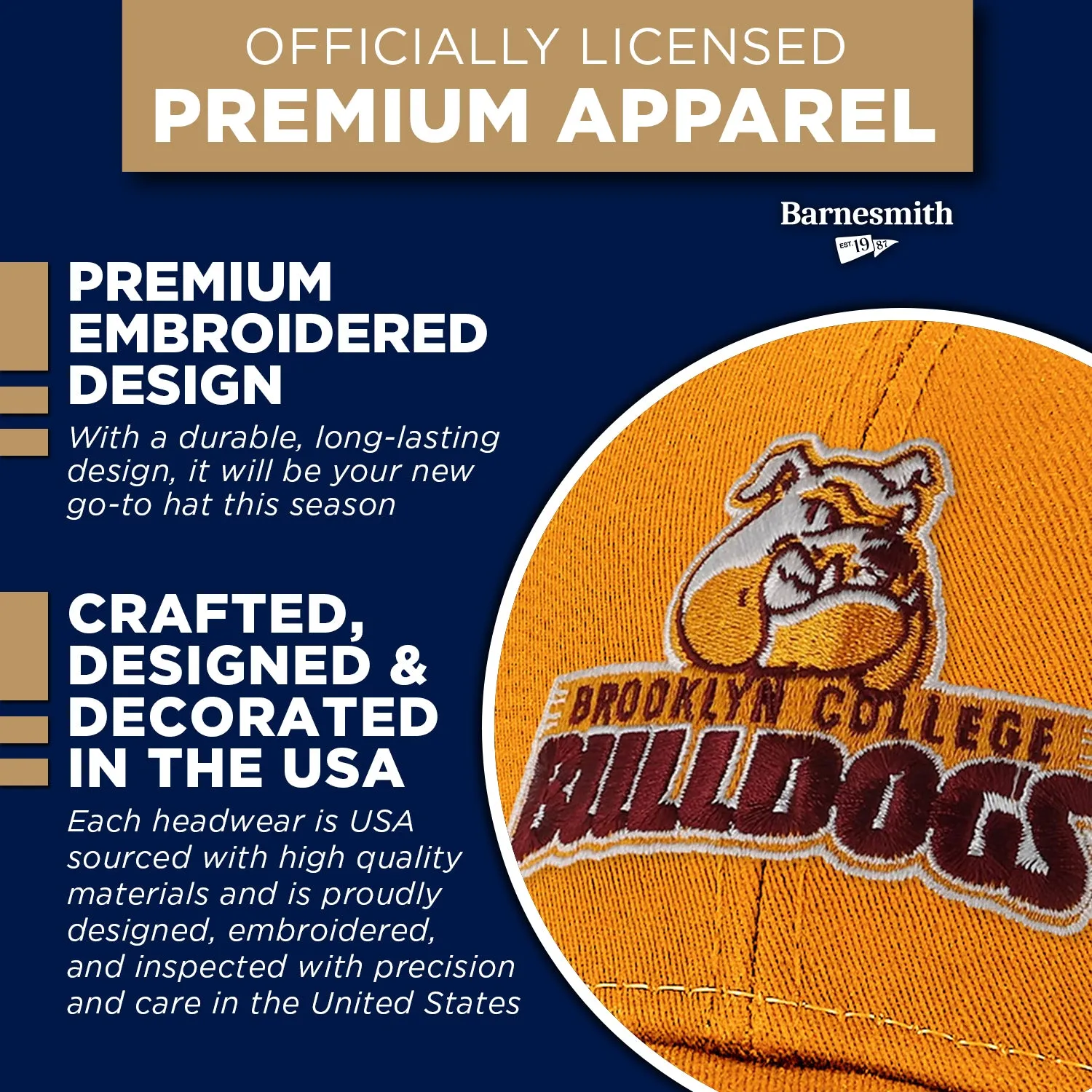 Brooklyn College Sideline Trucker Hat One-Size (Autumn Blaze/White) sold by Barnesmith product image thumbnail 4