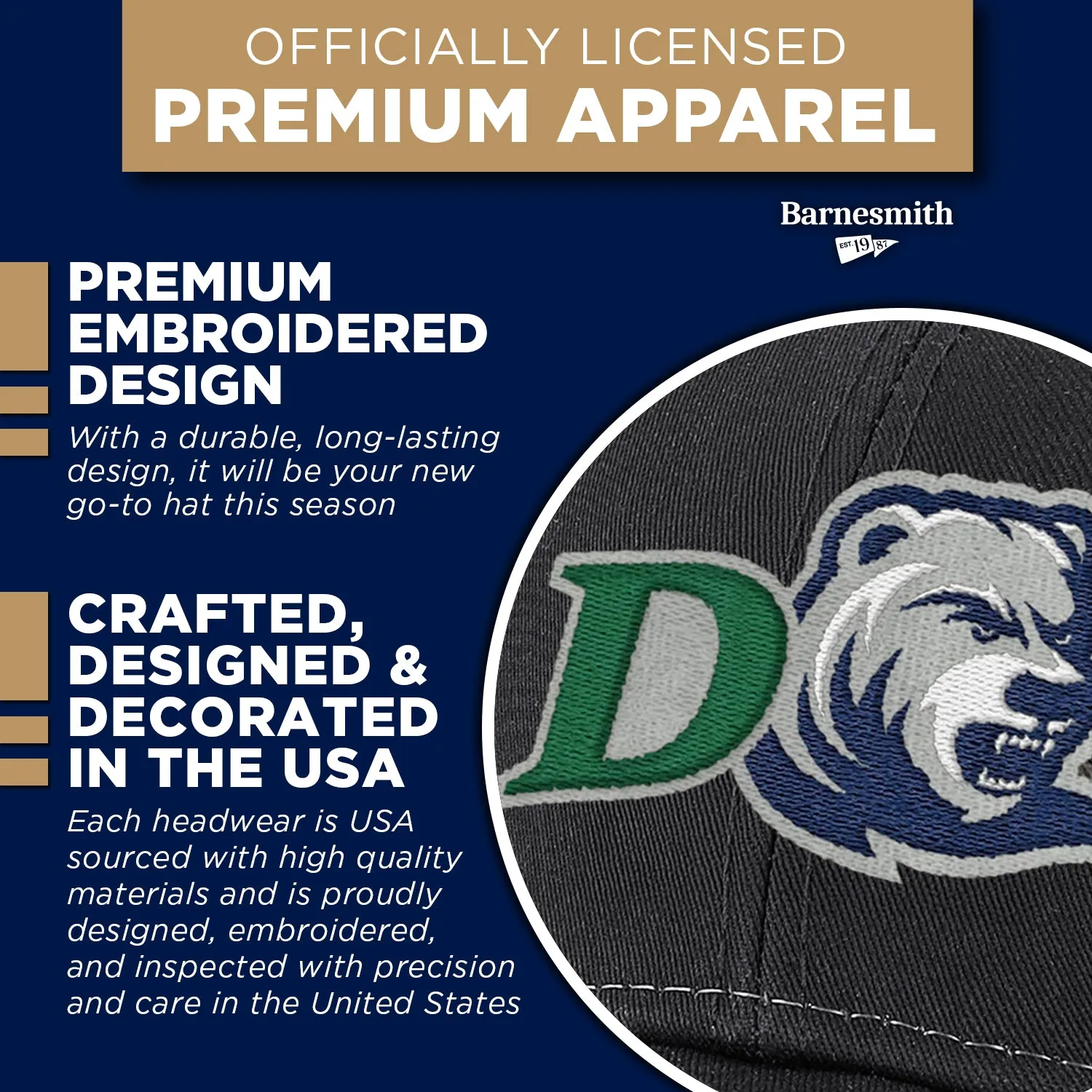 Drew University Sideline Trucker Hat One-Size (Dark Grey/White) sold by Barnesmith product image thumbnail 4