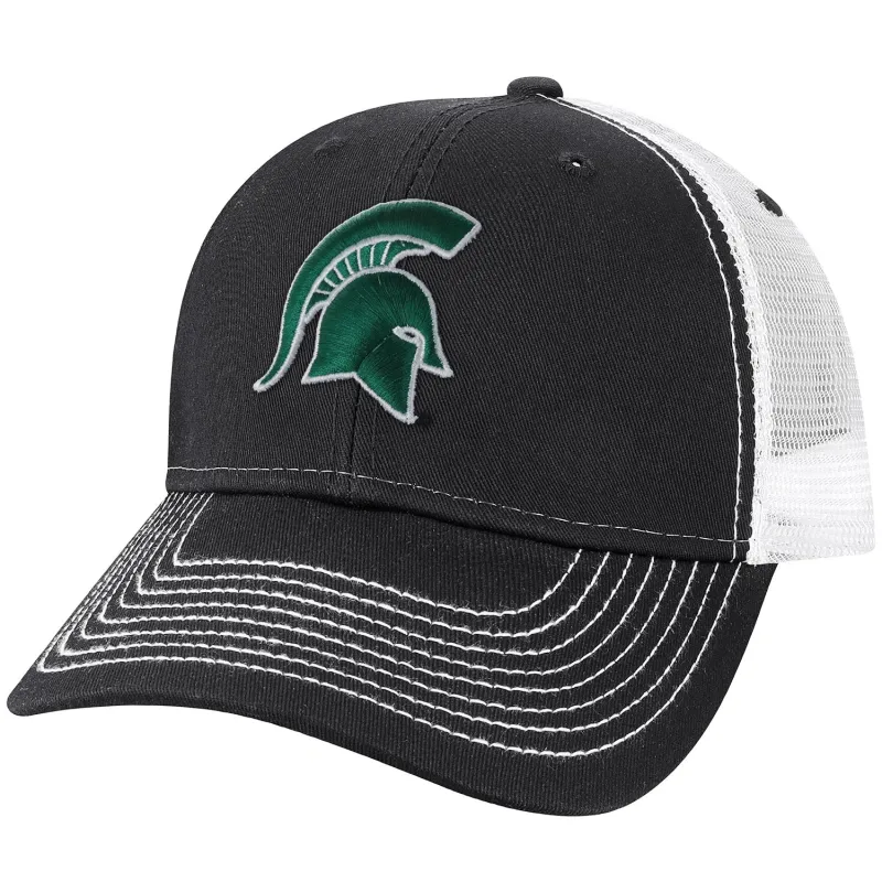 Michigan State University Sideline Trucker Hat One-Size (Dark Grey/White) sold by Barnesmith