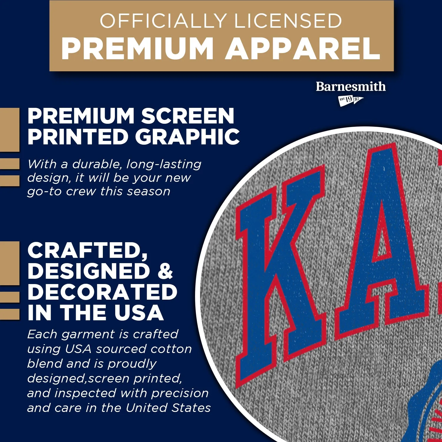 University of Kansas Heritage Sweatshirt (Charcoal) sold by Barnesmith product image thumbnail 4