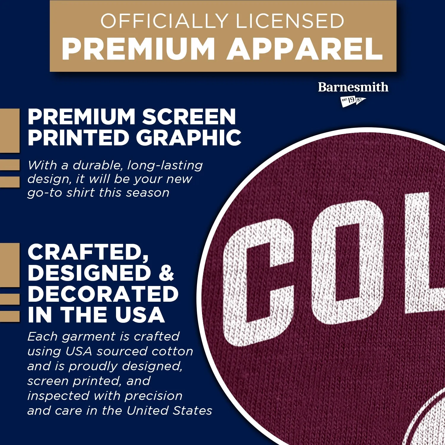 Colgate University Spirit T-Shirt (Maroon) sold by Barnesmith product image thumbnail 4