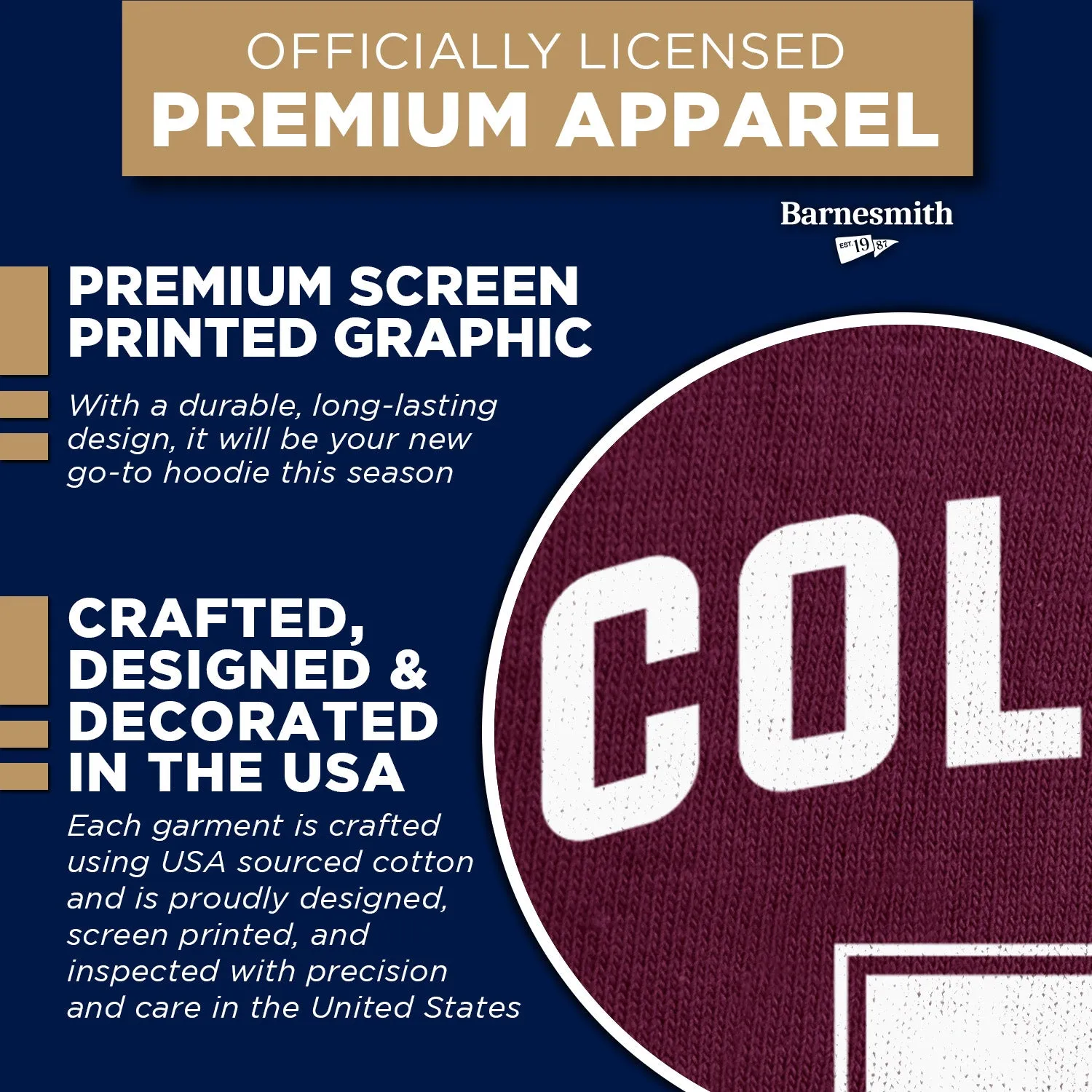 Colgate University Heritage Hooded Sweatshirt (Maroon) sold by Barnesmith product image thumbnail 4