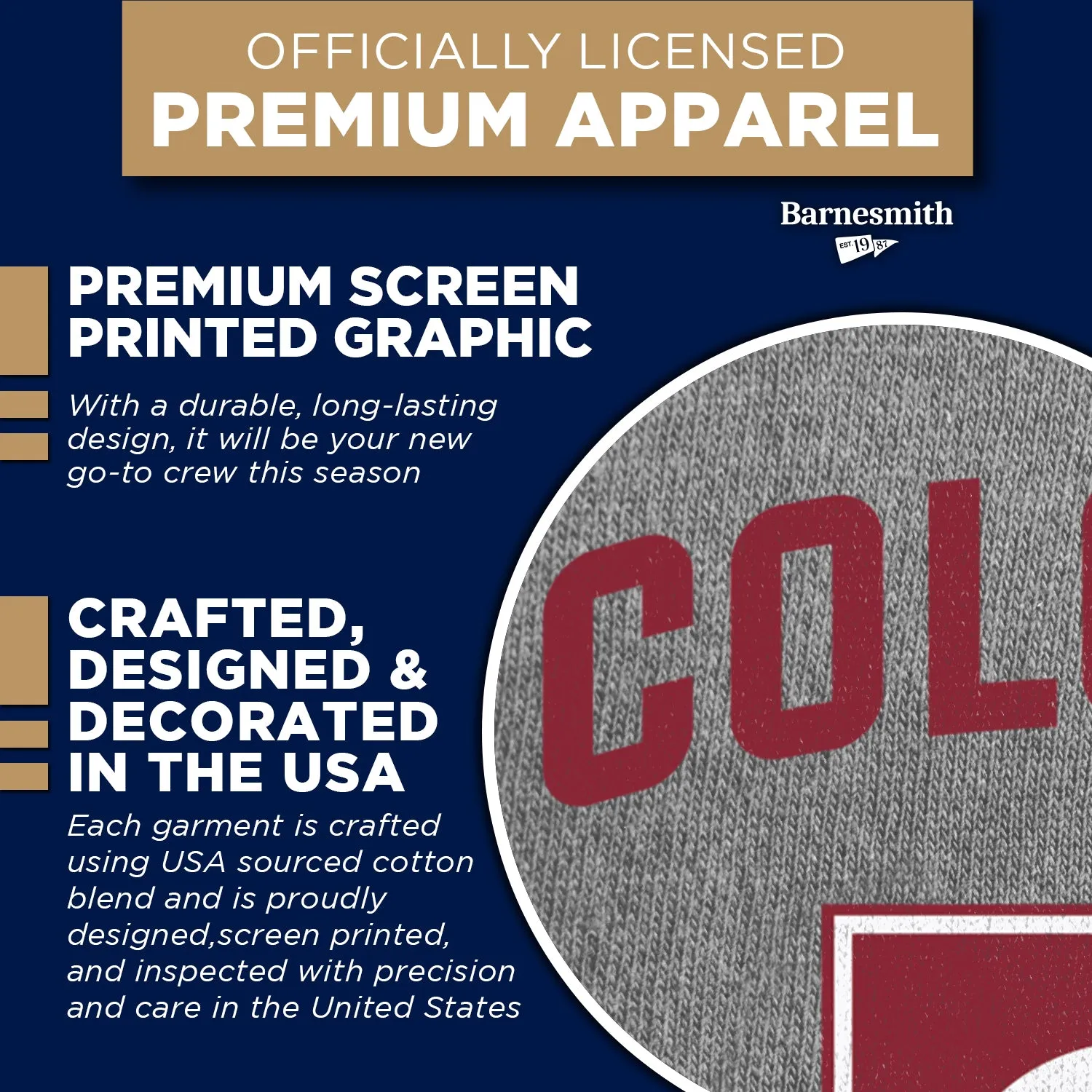 Colgate University Heritage Crewneck Sweatshirt (Charcoal) sold by Barnesmith product image thumbnail 4