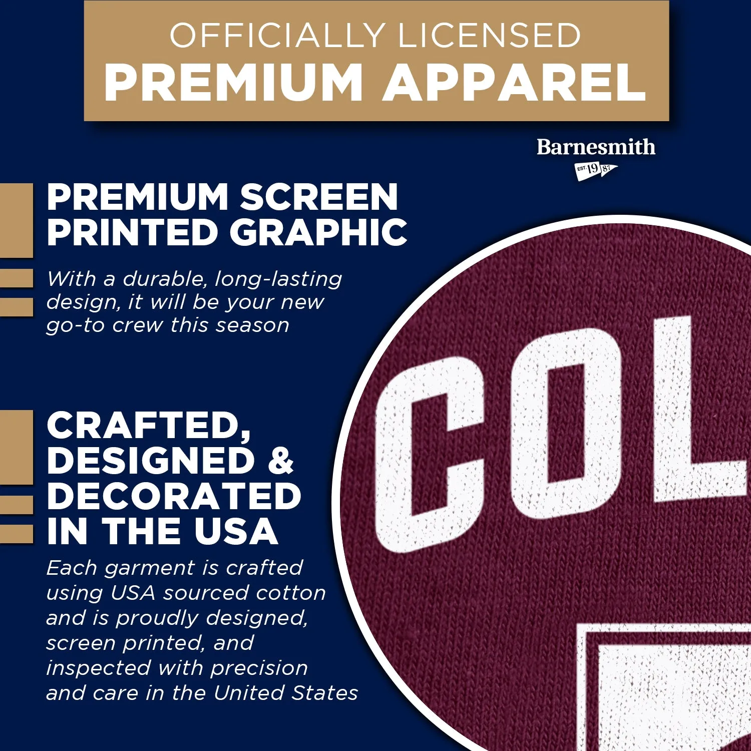 Colgate University Heritage Crewneck Sweatshirt (Maroon) sold by Barnesmith product image thumbnail 4