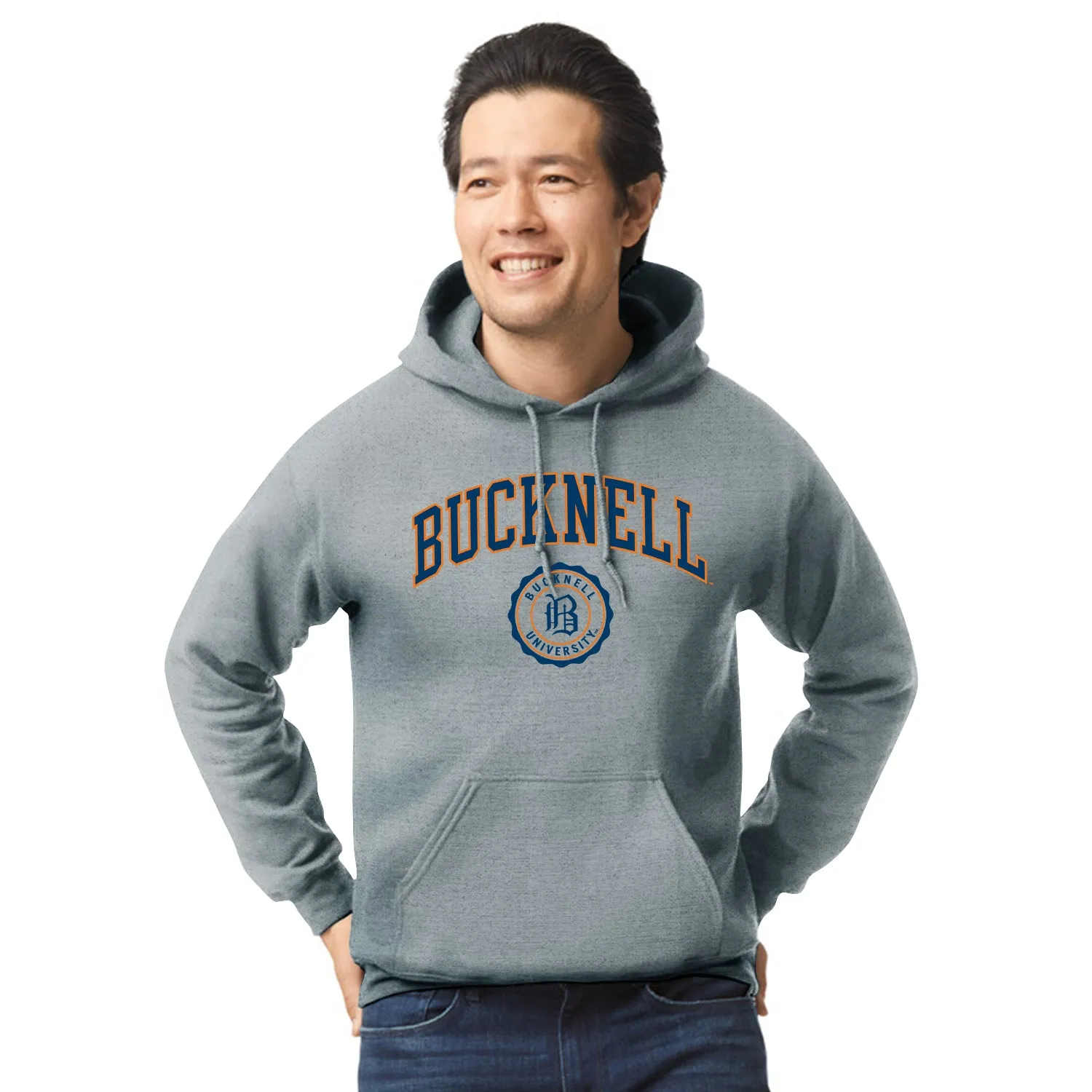 Bucknell University Heritage Hooded Sweatshirt (Charcoal) sold by Barnesmith product image thumbnail 2