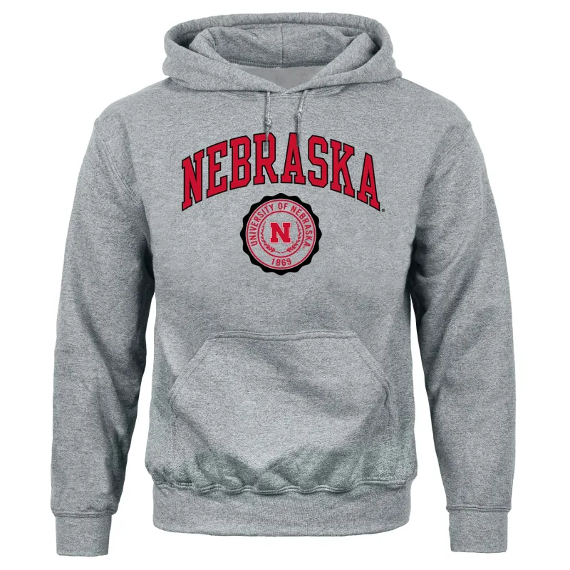University of Nebraska Heritage Hooded Sweatshirt (Charcoal) sold by Barnesmith