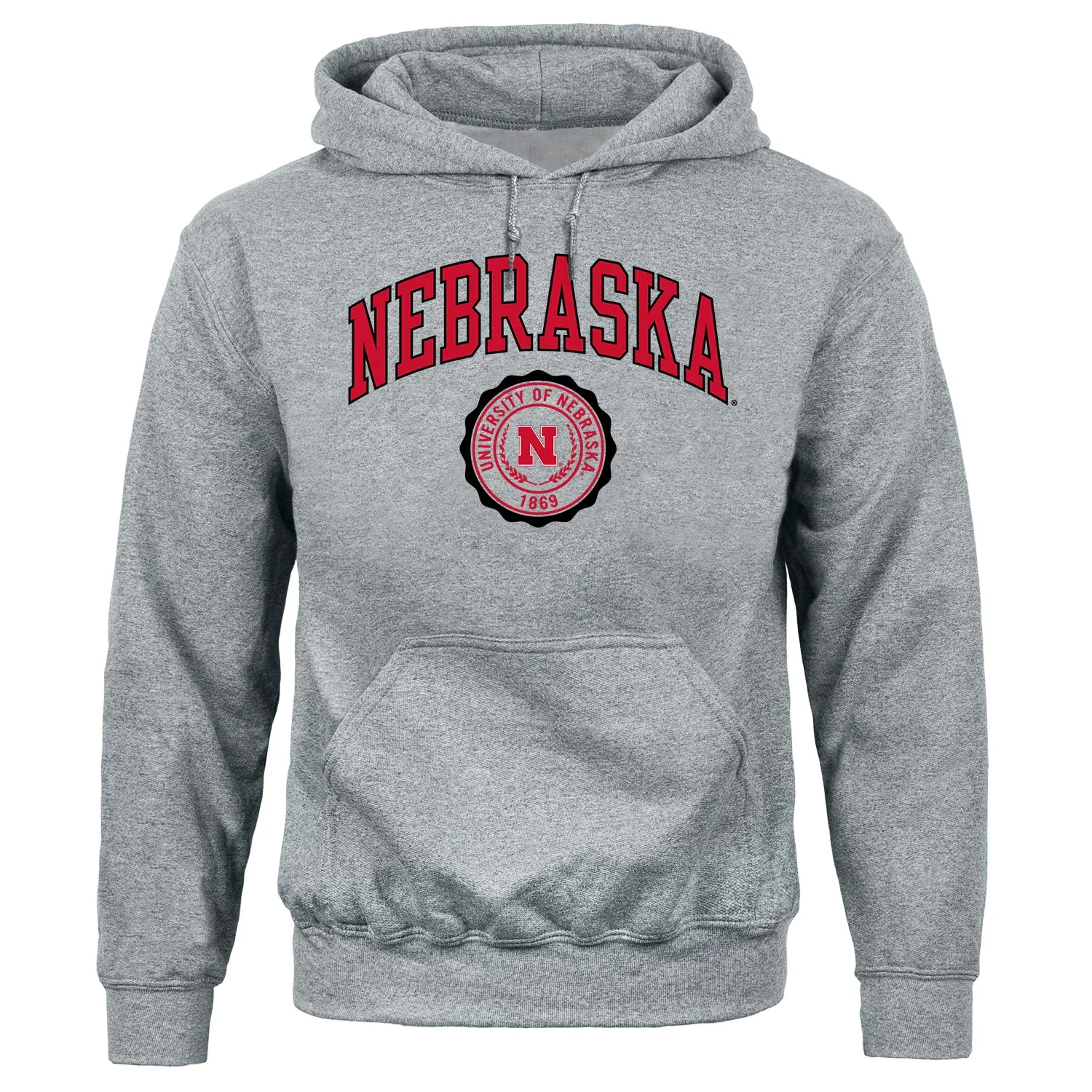 University of Nebraska Heritage Hooded Sweatshirt (Charcoal) sold by Barnesmith