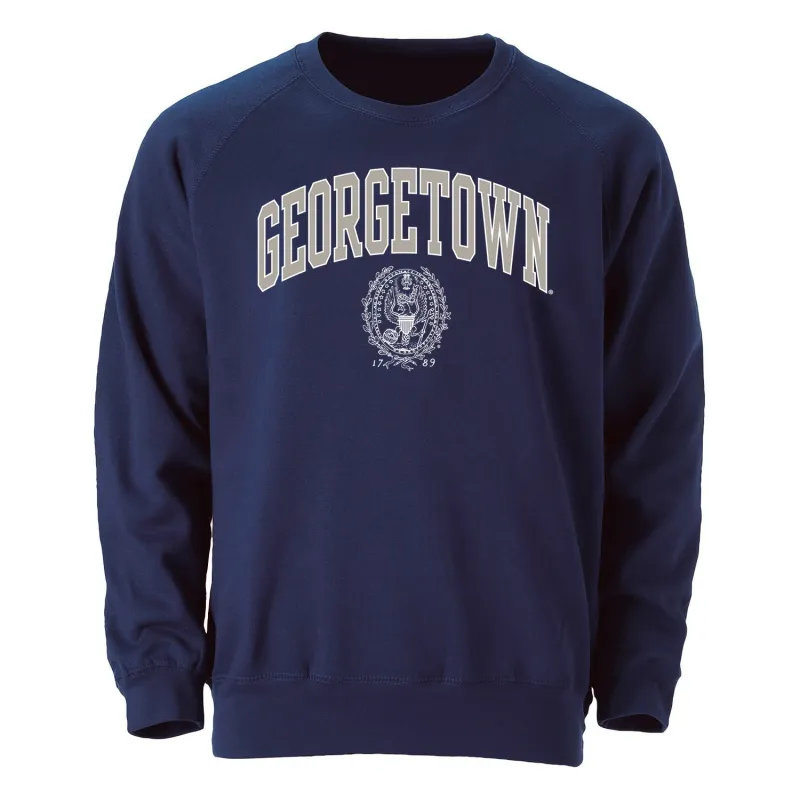 Georgetown University Heritage Crewneck Sweatshirt (Navy) sold by Barnesmith