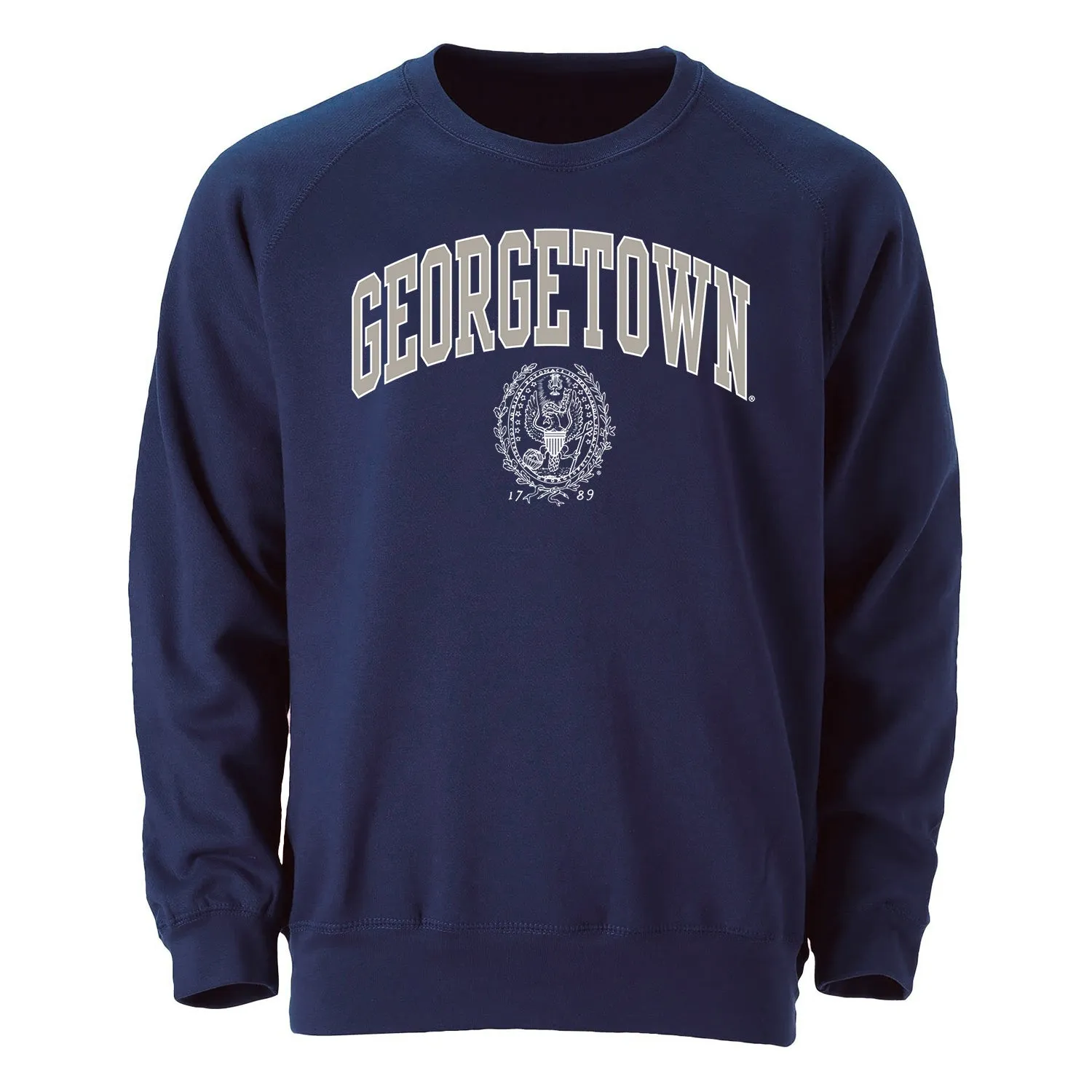 Georgetown University Heritage Crewneck Sweatshirt (Navy) sold by Barnesmith
