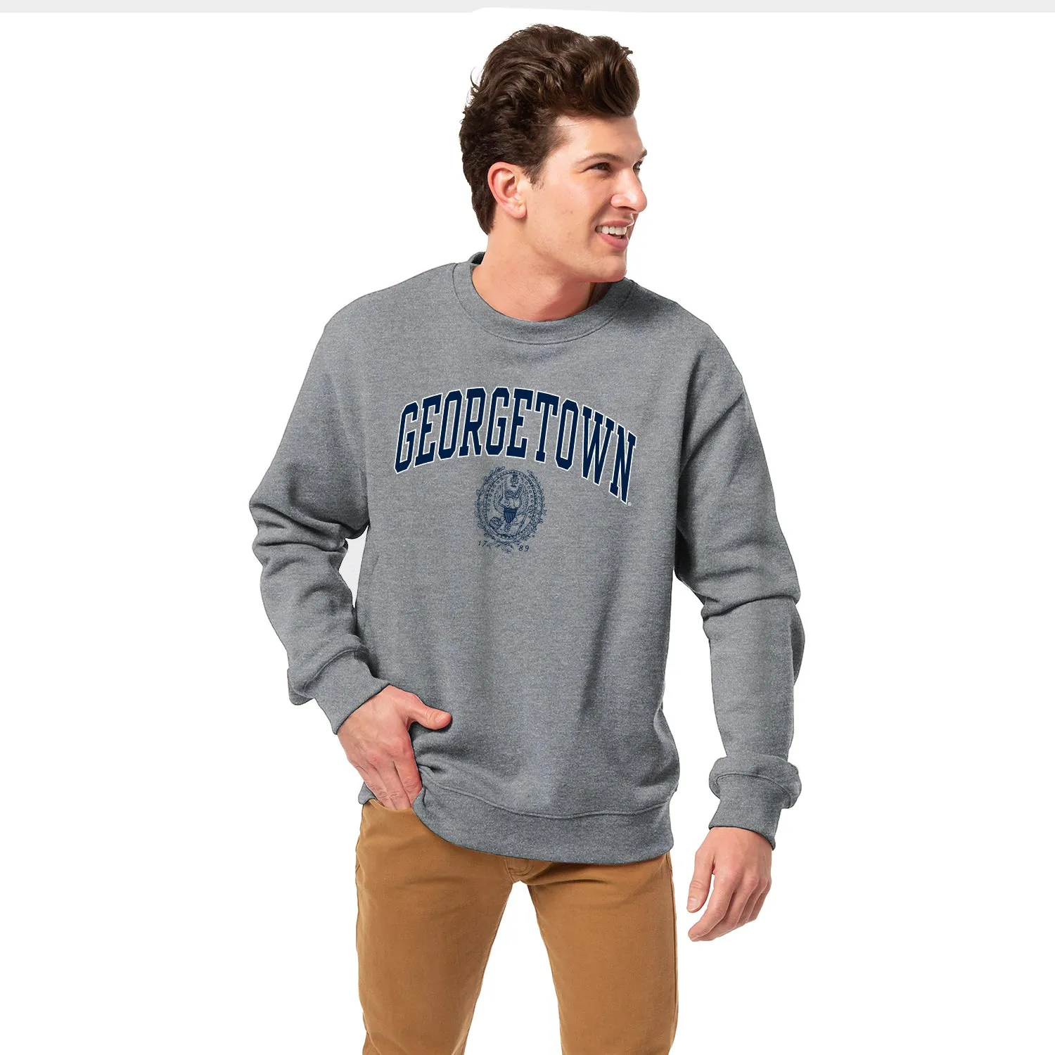 Georgetown University Heritage Crewneck Sweatshirt (Charcoal) sold by Barnesmith product image thumbnail 2