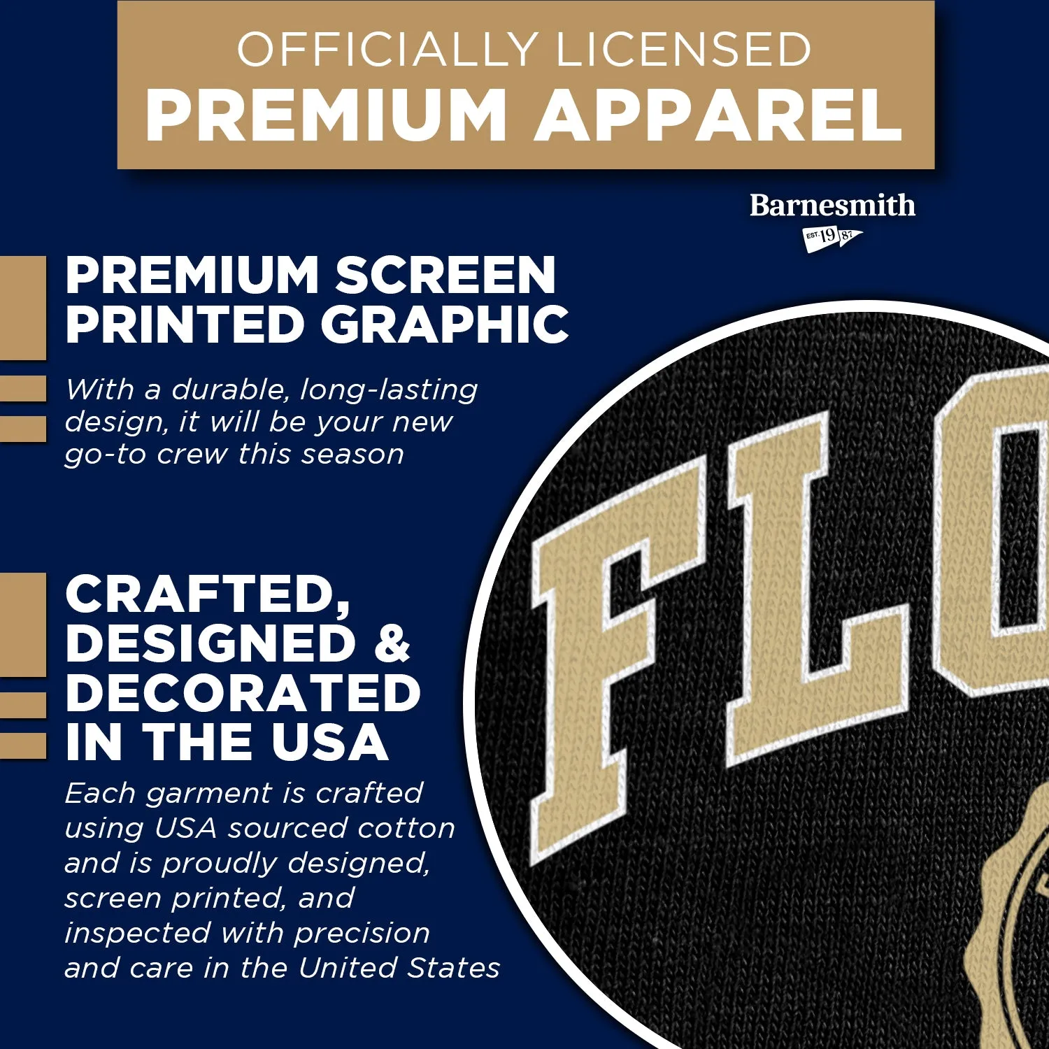 Florida State University Heritage Sweatshirt (Black) sold by Barnesmith product image thumbnail 4