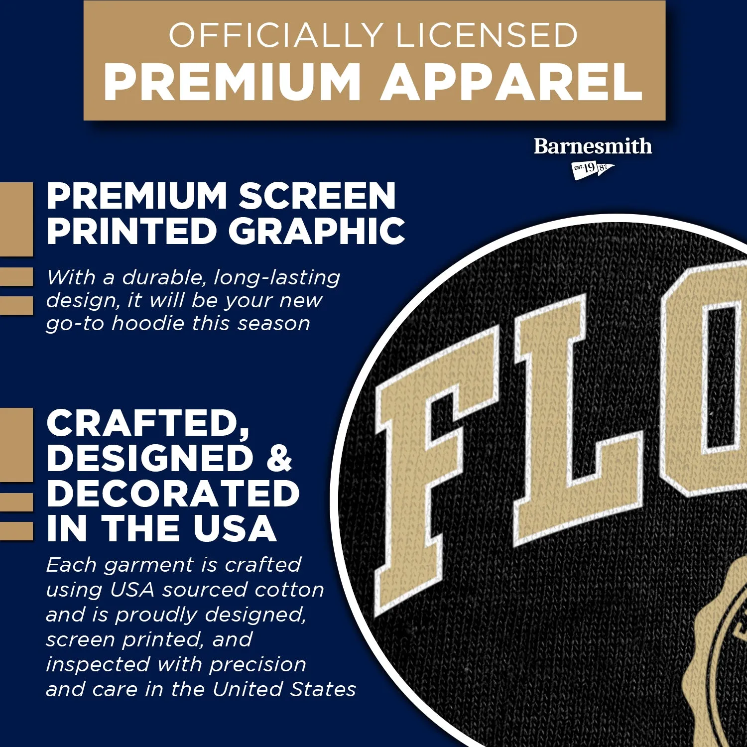 Florida State University Heritage Hooded Sweatshirt (Black) sold by Barnesmith product image thumbnail 4