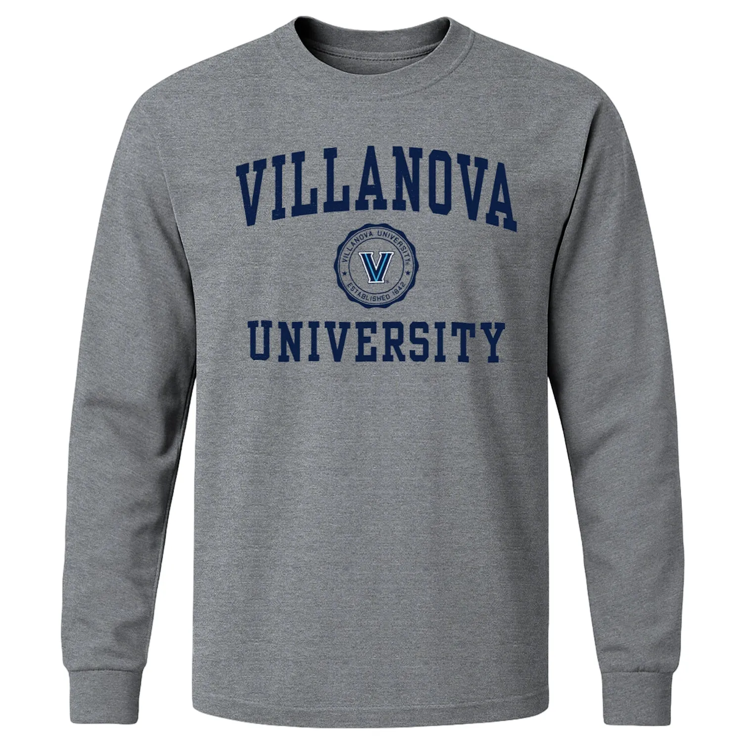 Villanova University Heritage Long Sleeve T-Shirt (Charcoal Grey) sold by Barnesmith