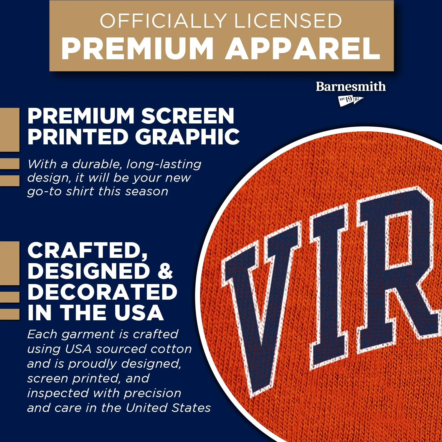 University of Virginia Spirit T-Shirt (Orange) sold by Barnesmith product image thumbnail 4