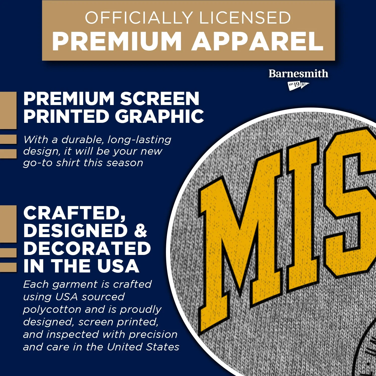 University of Missouri Heritage T-Shirt (Charcoal Grey) sold by Barnesmith product image thumbnail 4