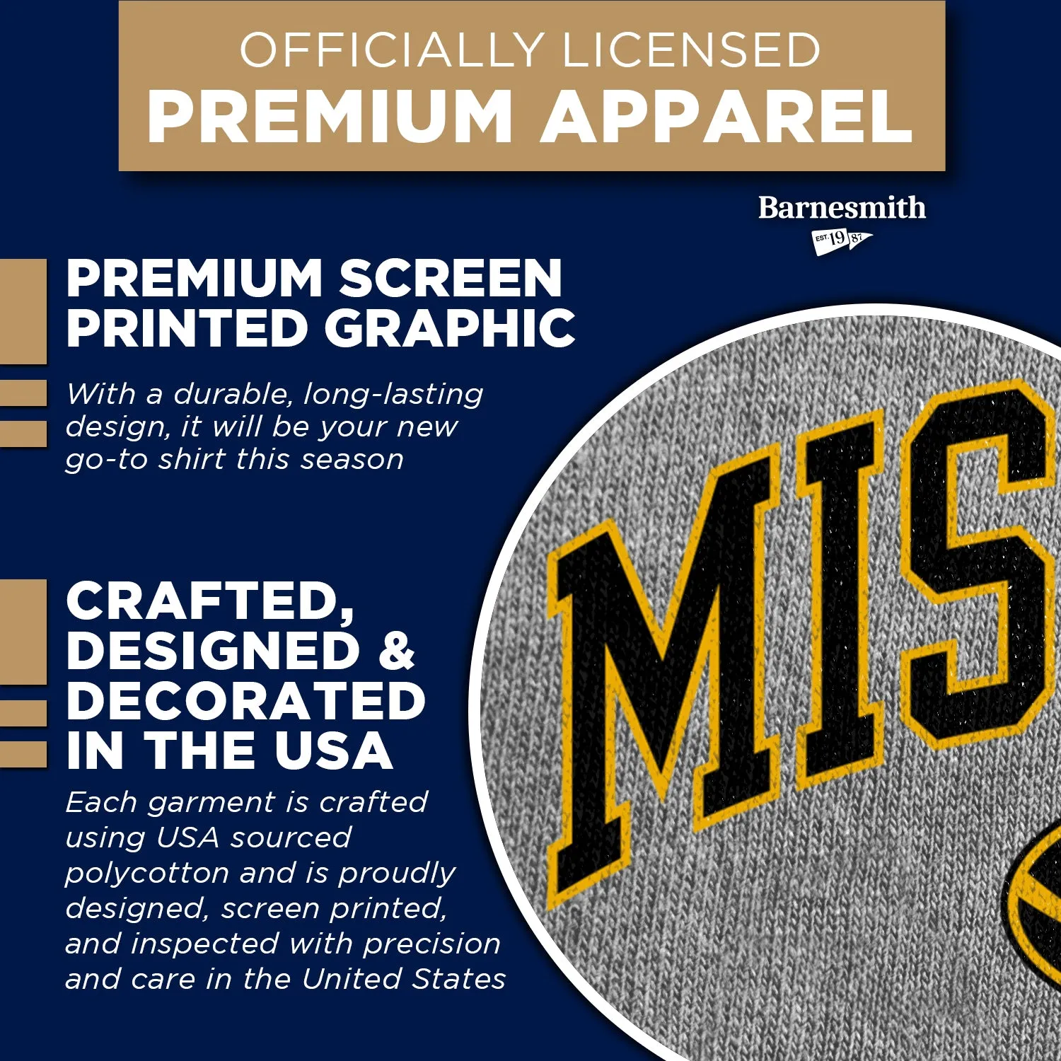 University of Missouri Spirit T-Shirt (Charcoal Grey) sold by Barnesmith product image thumbnail 4