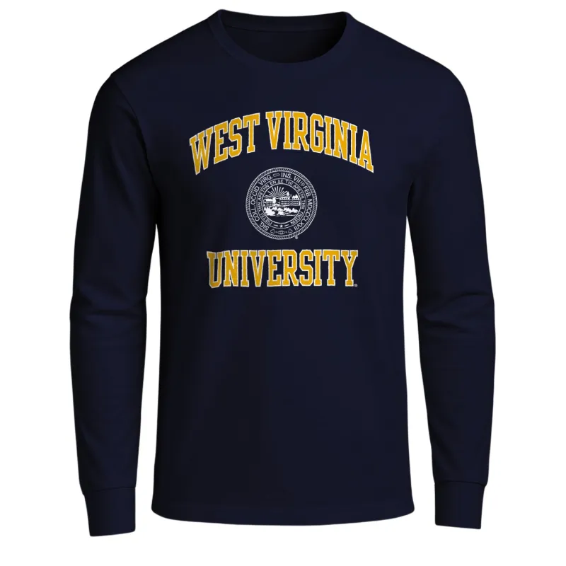 West Virginia University Heritage Long Sleeve T-Shirt (Navy) sold by Barnesmith