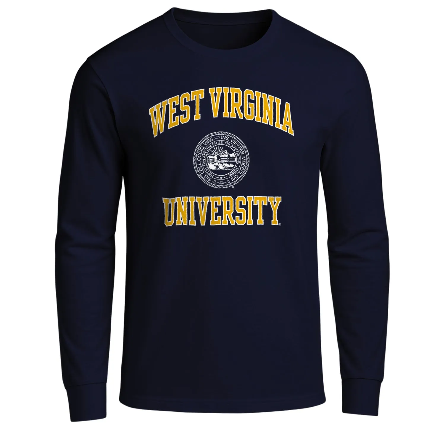 West Virginia University Heritage Long Sleeve T-Shirt (Navy) sold by Barnesmith