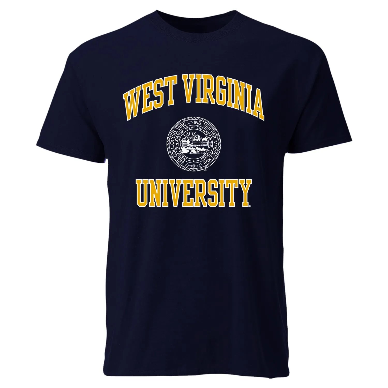 West Virginia University Heritage T-Shirt (Navy) sold by Barnesmith