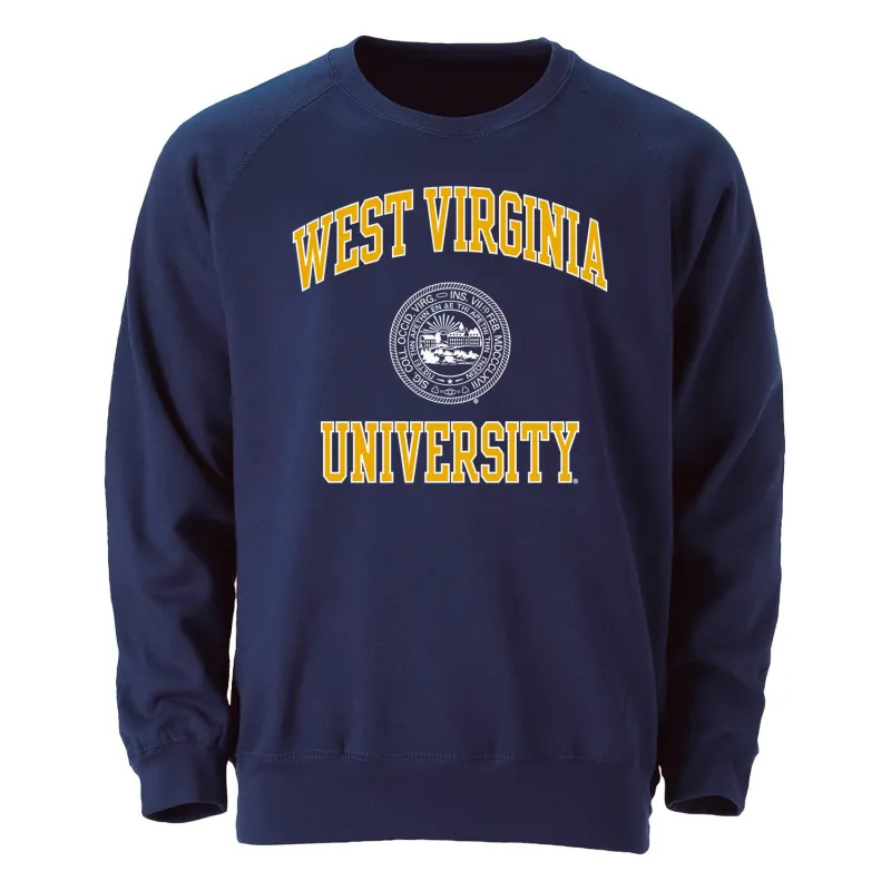 West Virginia University Heritage Crewneck Sweatshirt (Navy) sold by Barnesmith