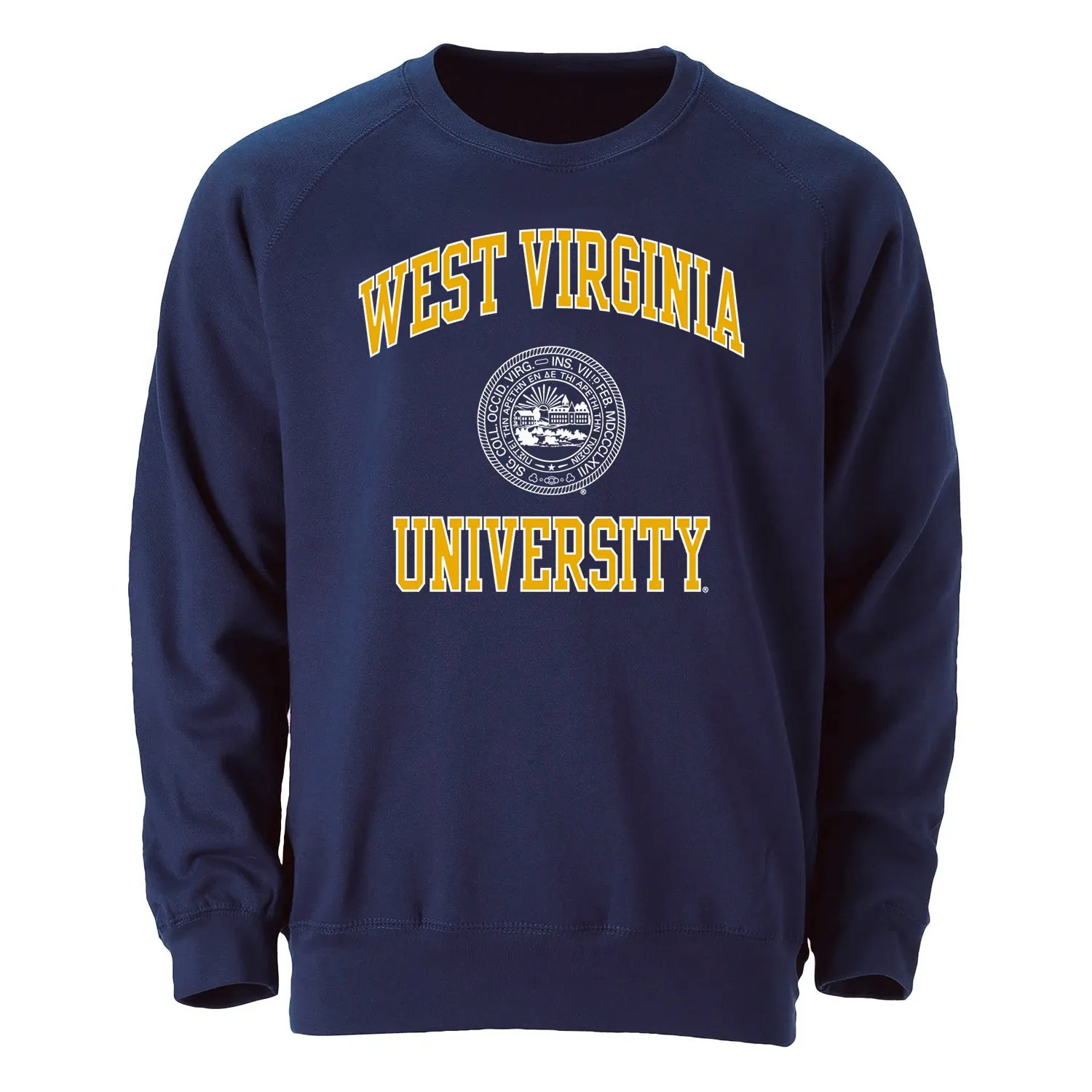 West Virginia University Heritage Crewneck Sweatshirt (Navy) sold by Barnesmith