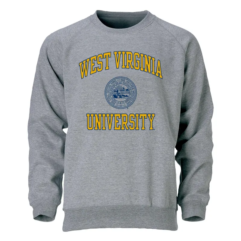 West Virginia University Heritage Crewneck Sweatshirt (Charcoal) sold by Barnesmith