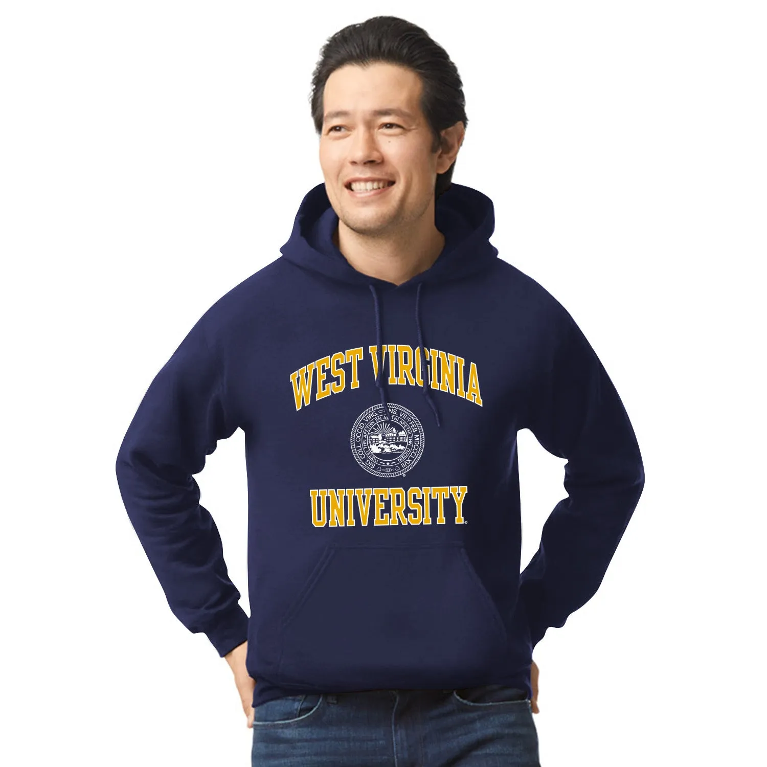 West Virginia University Heritage Hooded Sweatshirt (Navy) sold by Barnesmith product image thumbnail 2