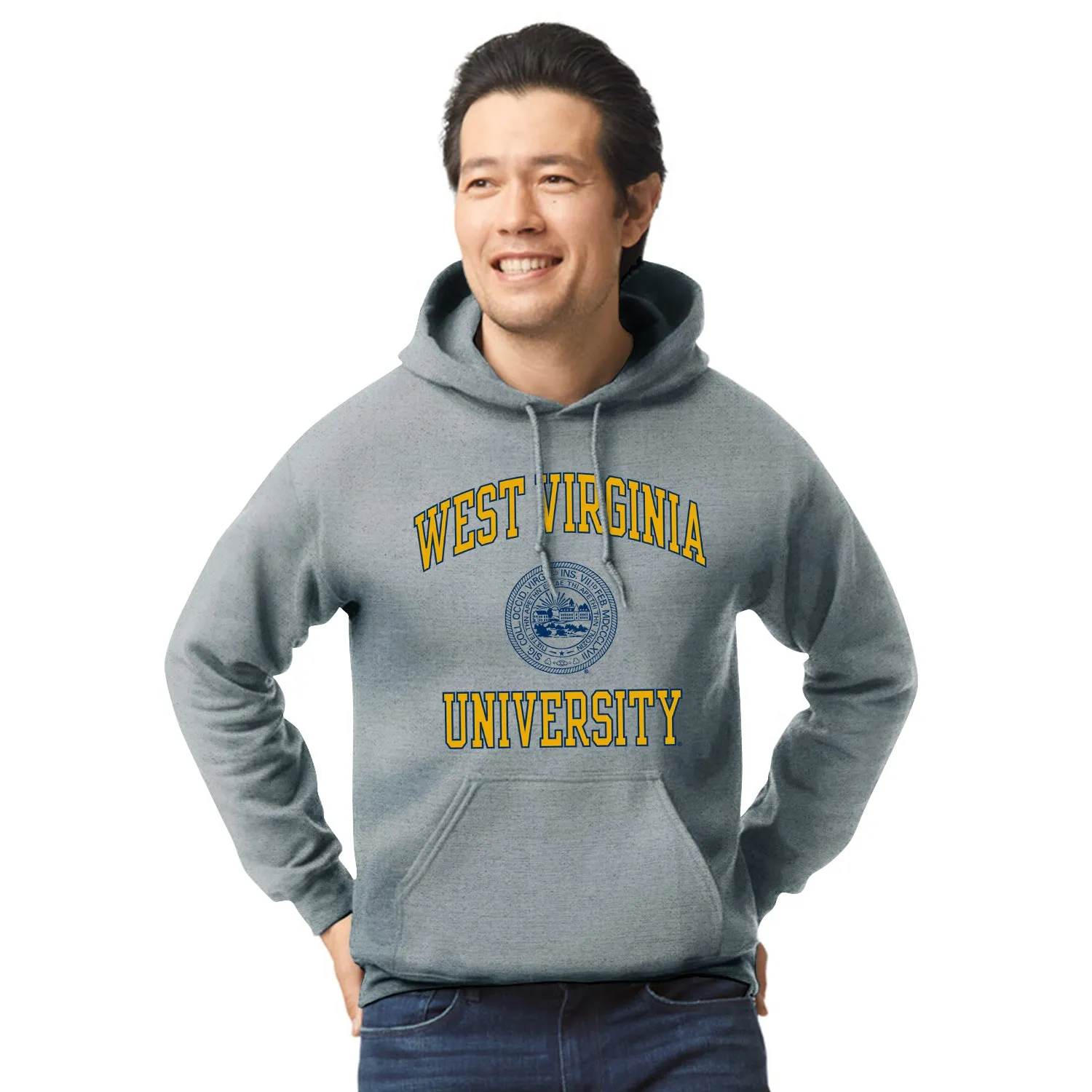 West Virginia University Heritage Hooded Sweatshirt (Charcoal) sold by Barnesmith product image thumbnail 2