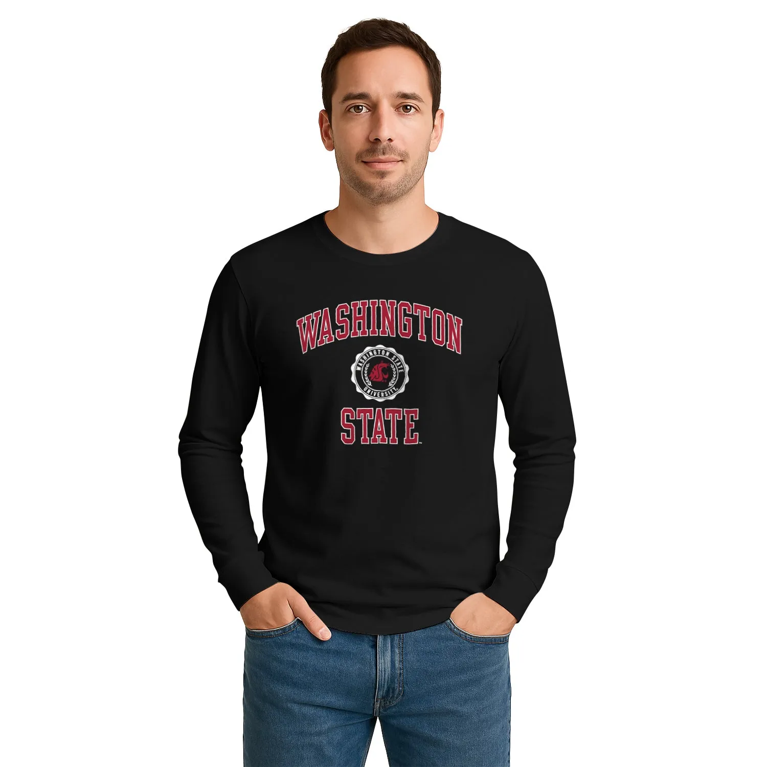 Washington State University Heritage Long Sleeve T-Shirt (Black) sold by Barnesmith product image thumbnail 2