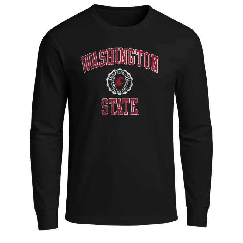 Washington State University Heritage Long Sleeve T-Shirt (Black) sold by Barnesmith
