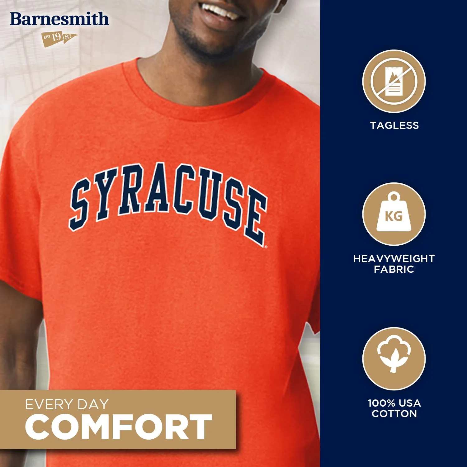 Syracuse University Classic T-Shirt (Orange) sold by Barnesmith product image thumbnail 3