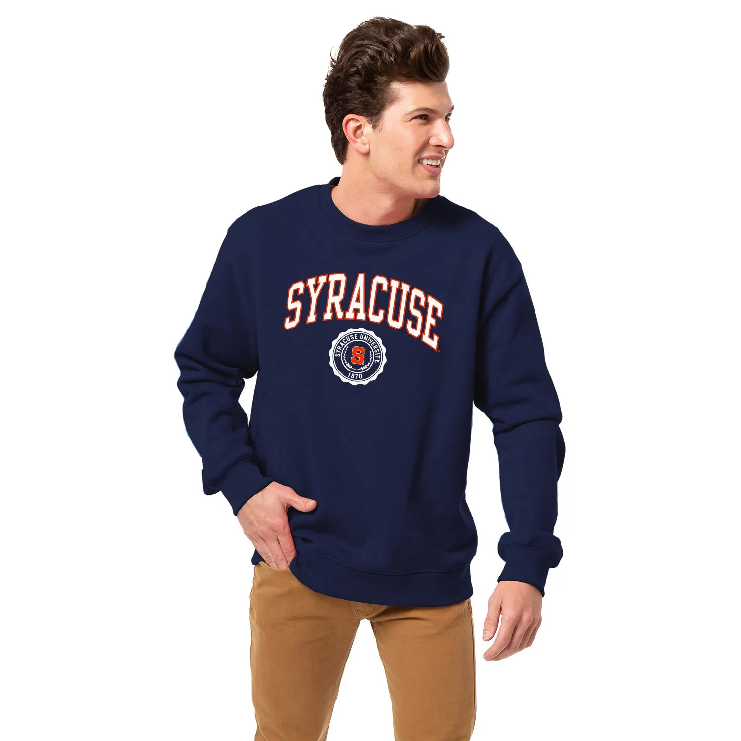 Syracuse University Heritage Crewneck Sweatshirt (Navy) sold by Barnesmith product image thumbnail 2