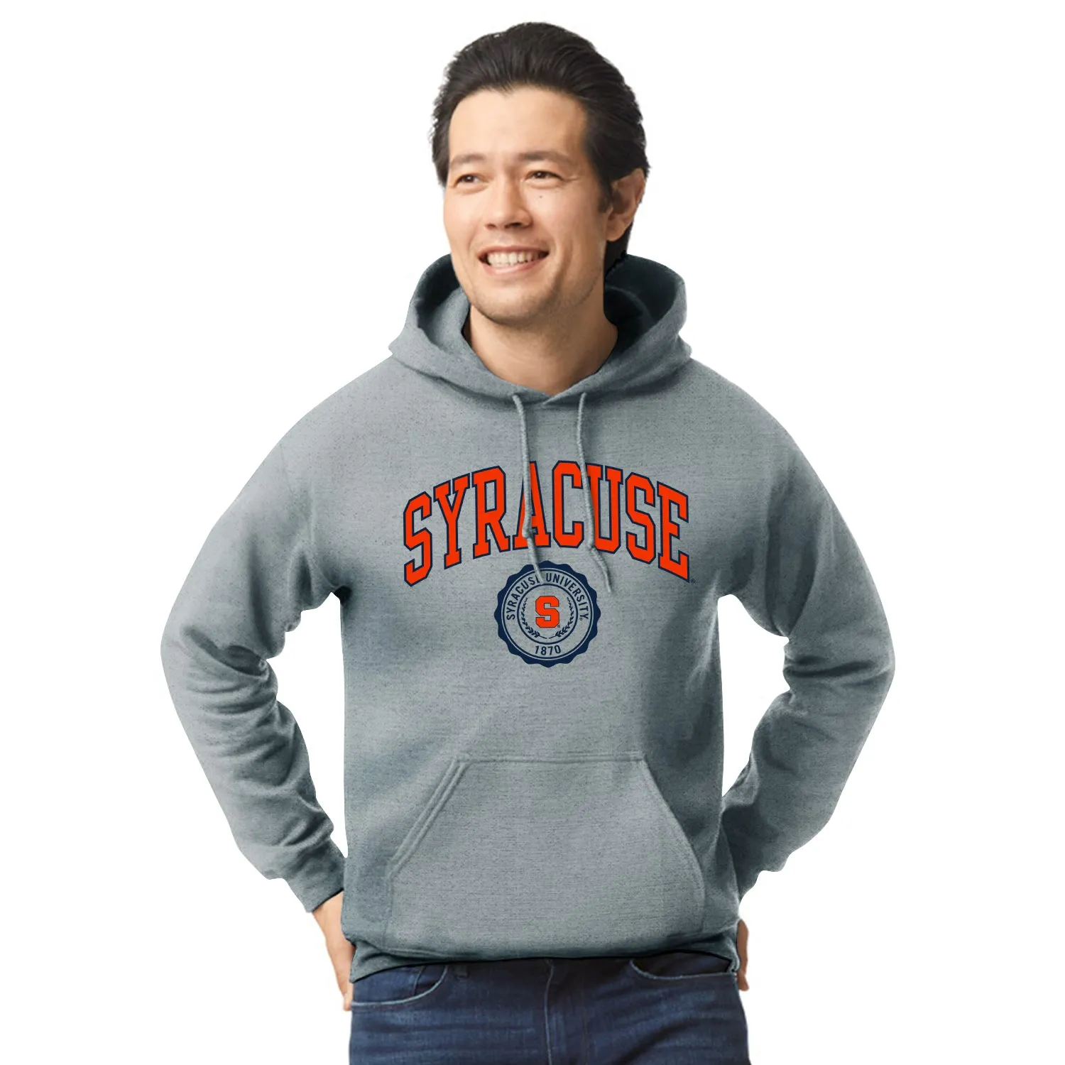Syracuse University Heritage Hooded Sweatshirt (Charcoal) sold by Barnesmith product image thumbnail 2
