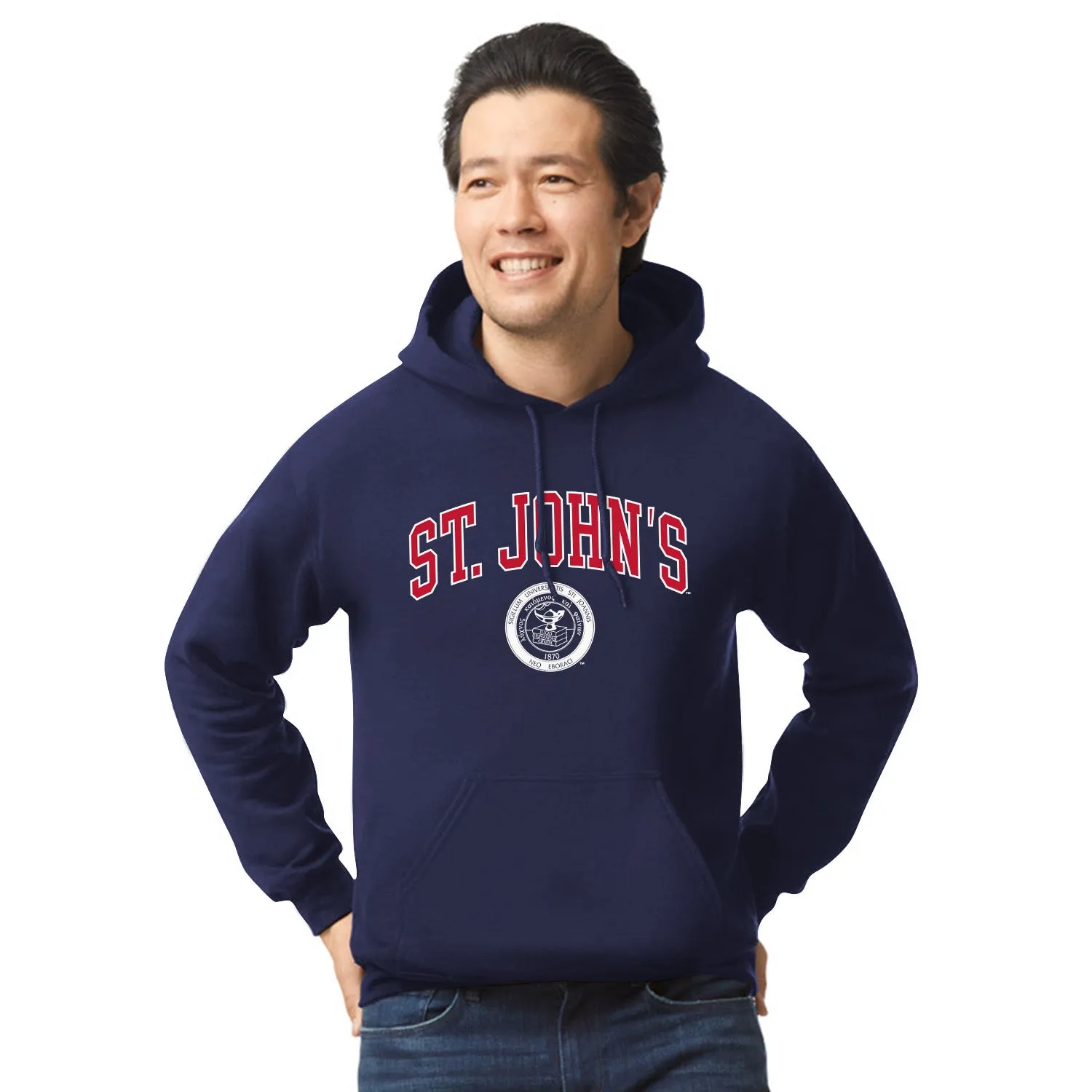 St. John's University Heritage Hooded Sweatshirt (Navy) sold by Barnesmith product image thumbnail 2