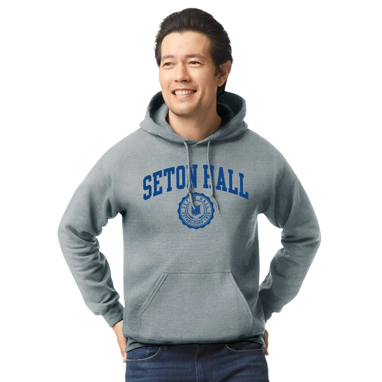 Seton Hall University Heritage Hooded Sweatshirt (Charcoal) sold by Barnesmith product image thumbnail 2