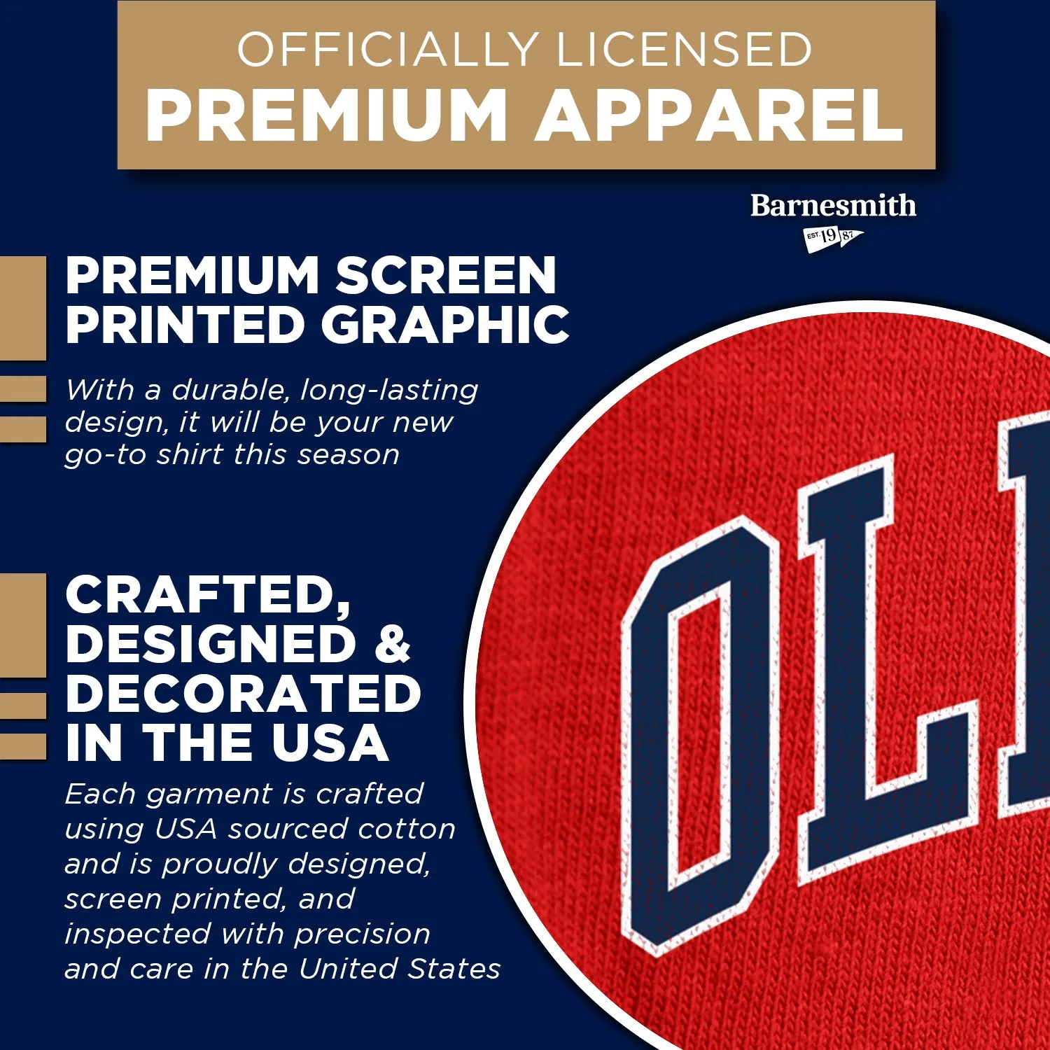 University of Mississippi Ole Miss Spirit T-Shirt (Red) sold by Barnesmith product image thumbnail 4