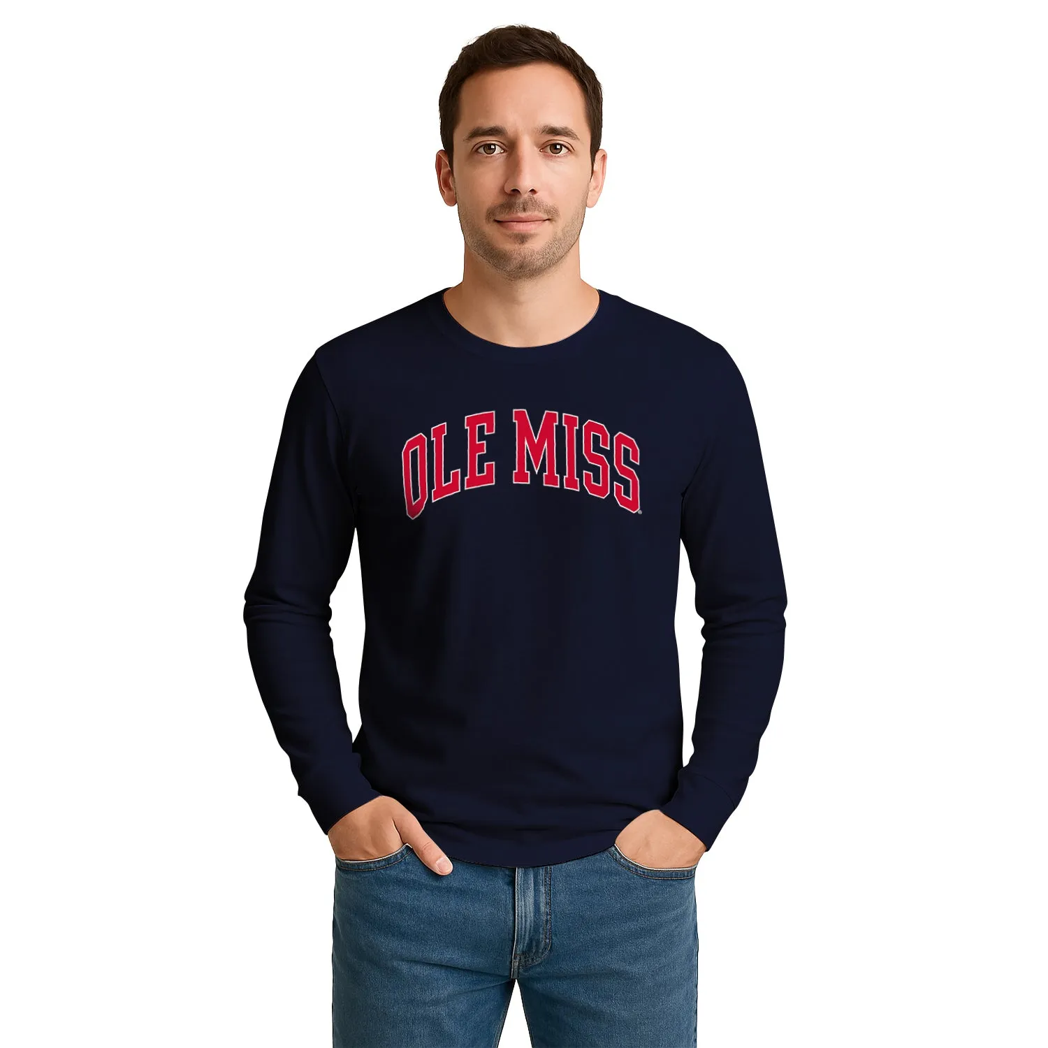 University of Mississippi Ole Miss Heritage Long Sleeve T-Shirt (Navy) sold by Barnesmith product image thumbnail 2