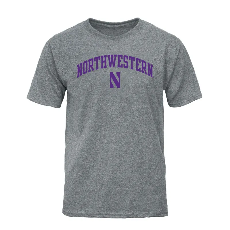 Northwestern University Spirit T-Shirt (Charcoal Grey) sold by Barnesmith
