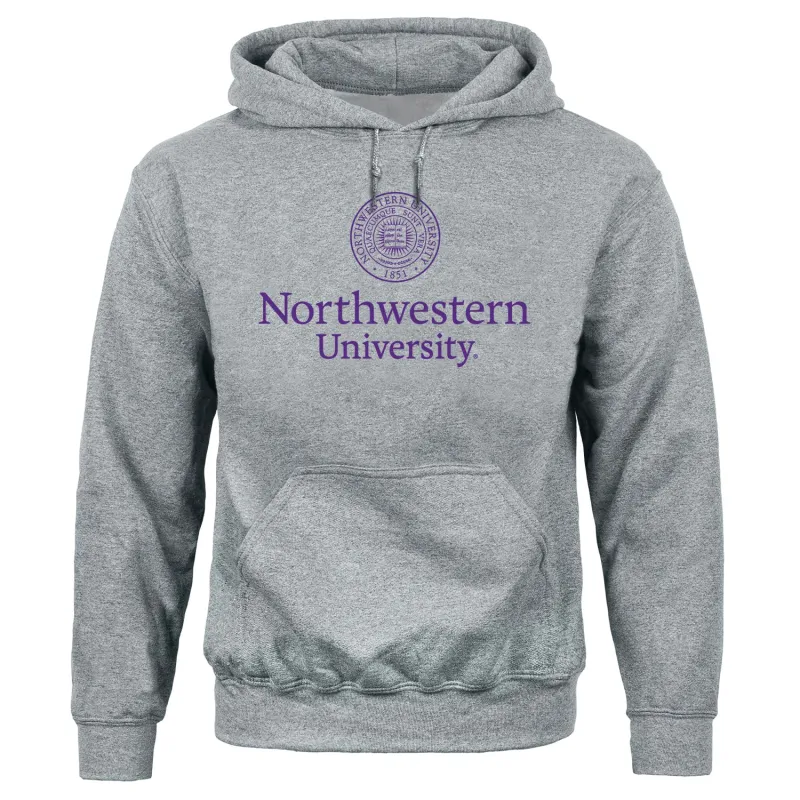 Northwestern University Heritage Hooded Sweatshirt (Charcoal) sold by Barnesmith