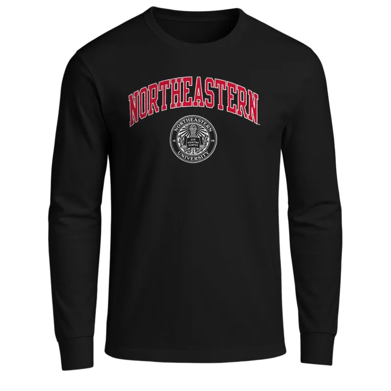 Northeastern University Heritage Long Sleeve T-Shirt (Black) sold by Barnesmith
