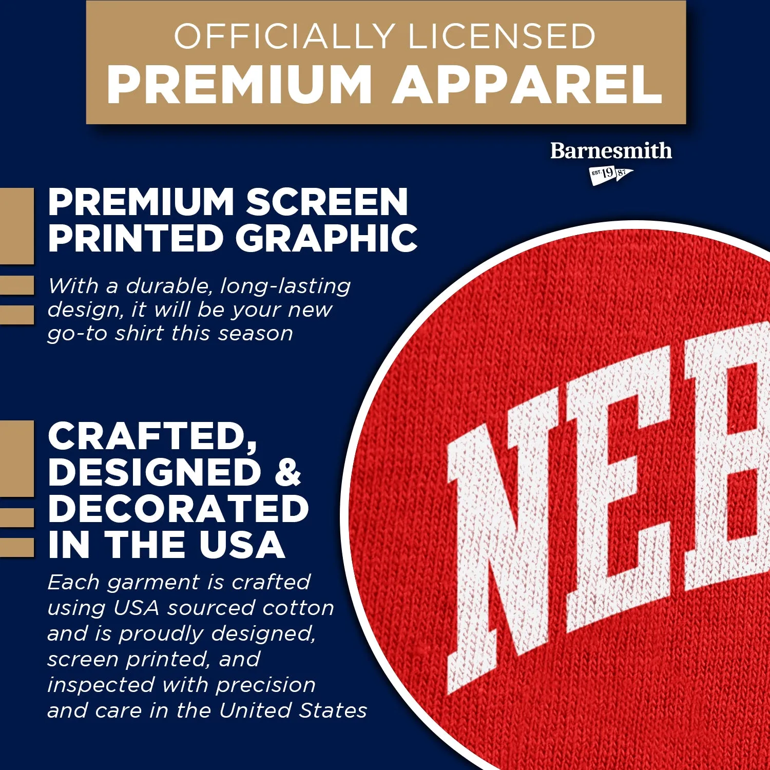 University of Nebraska Spirit T-Shirt (Red) sold by Barnesmith product image thumbnail 4