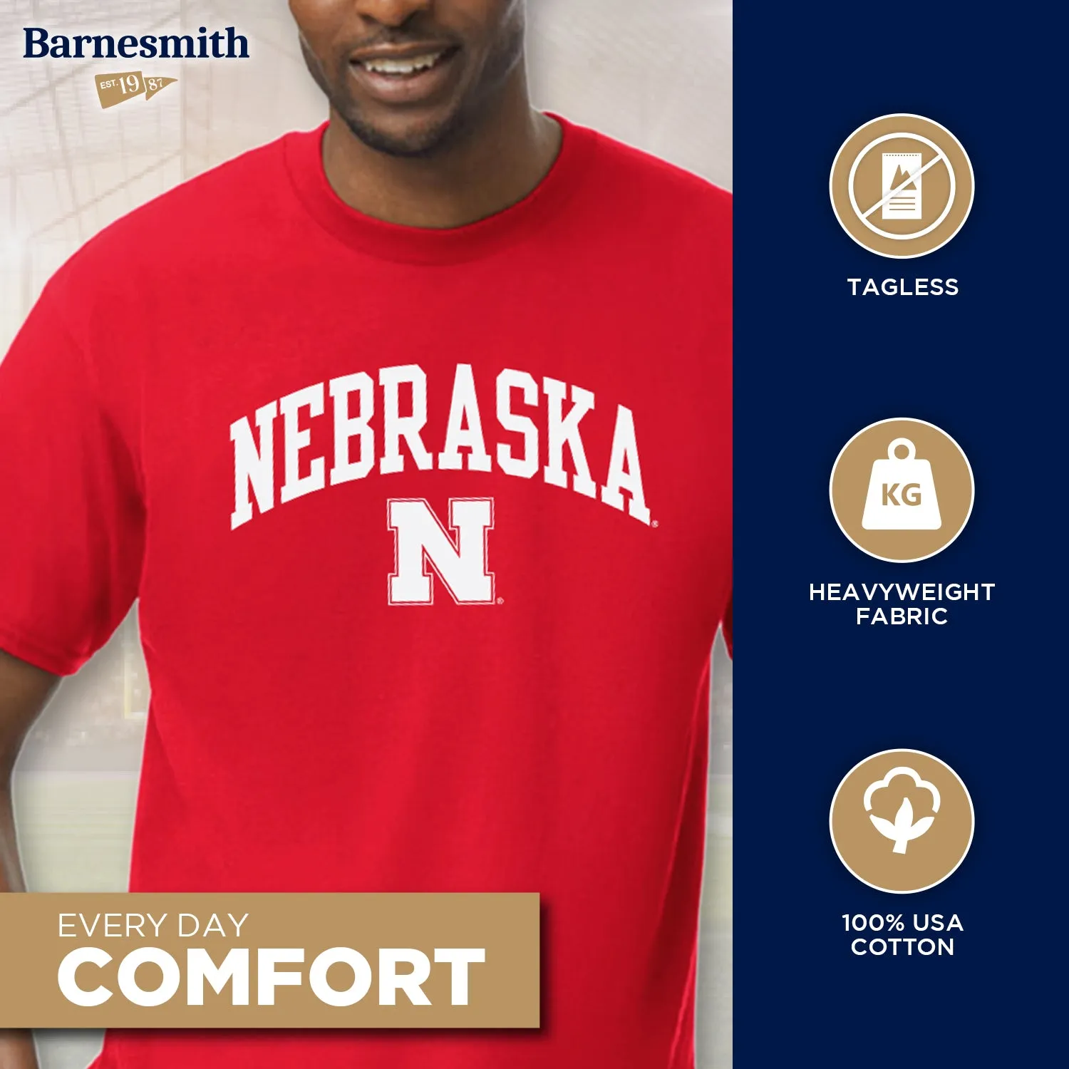 University of Nebraska Spirit T-Shirt (Red) sold by Barnesmith product image thumbnail 3